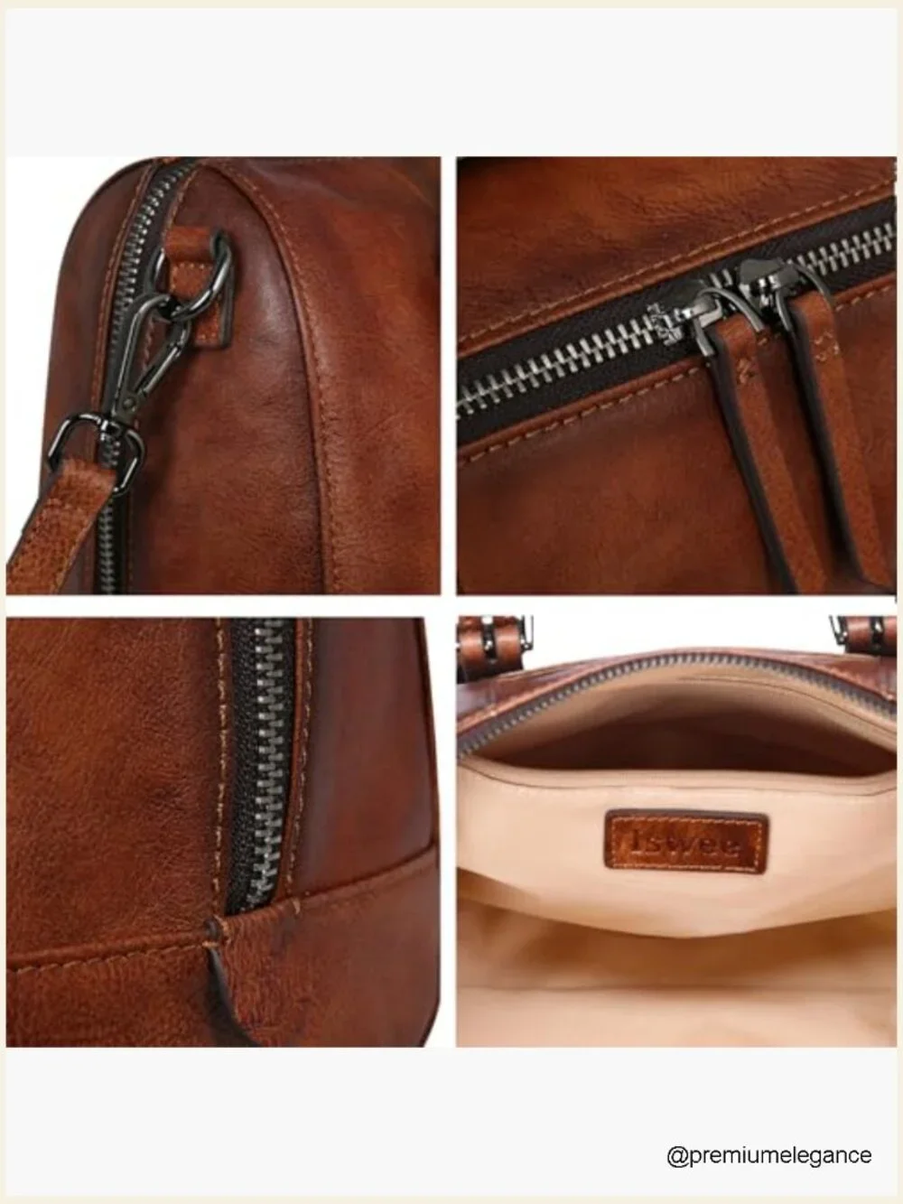Genuine Leather Hobo Crossbody Bag Satchel Handbag Top Handle Purse Travel